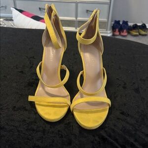 Yellow Strappy Heels